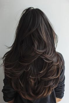 Long And Medium Layered Hair, Defined Layers Long Hair, Super Long Layered Haircuts, Dark Long Hair Layers, Long Hair With Layers Brown, Short Layered Haircuts On Long Hair, Layer Hairstyles For Long Hair, Long Layered Haircuts For Medium Hair, Full Layers Long Hair