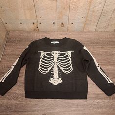 Shein Kids Unisex Skeleton Pattern Sweater Size 6y Halloween Spooky Emo Sweater Runs Small. See Measurements Measurements Laying Flat Chest 13" Length 16" New Without Tags Just Sat In Closet Emo Sweater, Skeleton Knit Sweater, Skeleton Sweater Y2k, Skelleton Sweater, Halloween Skull Print Crew Neck Sweater, Skeleton Crewneck, Shein Shirts, Skeleton Baby Shirt, Skeleton Pattern