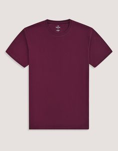 This essential maroon t-shirt offers both comfort and a unique color to make your everyday look more trendy. Crafted from 100% breathable cotton, this plain tee keeps you cool and fresh all day long. The soft, smooth fabric ensures irritation-free wear. Wear this versatile tee with smart chinos or jeans and slay your day. 100% Cotton Smart Fit Soft Fabric Finish Ribbed Crew Neck Half Sleeves Completely Breathable Classic Purple Crew Neck Top, Casual Burgundy Short Sleeve T-shirt, Purple Crew Neck T-shirt For Everyday, Casual Heather Maroon Crew Neck Top, Everyday Purple Crew Neck T-shirt, Burgundy Cotton Short Sleeve Tops, Heather Maroon Crew Neck Cotton Top, Casual Burgundy Crew Neck Top, Burgundy Casual Crew Neck Top