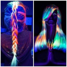 Glow in the dark hair!! Glow In The Dark Hair, Latest Hair Trends