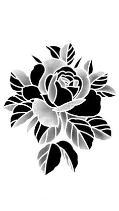 a black and white drawing of a flower