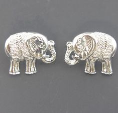 Embossed design pierced earringsDimensions 27mm X 22mm| 14N11688 Metalwork Jewelry Elephant, Elephant Pictures, Elephant Earrings, Special One, Embossed Design, A Present, Boutique Online, Gift Boutique