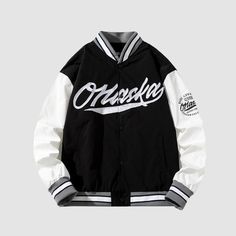 Features: Drop shoulder style Warm borg lining Two hand pockets Relaxed fit Material: polyester, cotton Japanese Coat, Jacket Embroidery, Retro Fashion Outfits, Couple Clothes, Costume Bags, Clothes Streetwear, Fashion Patchwork, Retro Fashion Women, Varsity Jacket Men