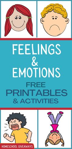 feelings and emotions free printables for kids