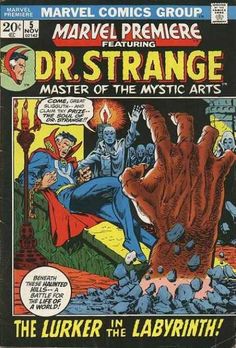 a comic book cover for dr strange master of the mystic arts, with an image of a