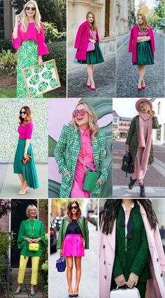 Yellow-Pink-Go-With-Green-Clothes Colors That Go With Kelly Green, Trending Colour Combinations, Colours That Go With Green Clothes, Green Color Combos Outfit, Green Color Palette Outfit, Colors That Go With Green Clothes, Olive Green And White Outfit, Green Color Combinations Clothes, Green Color Combinations Outfit