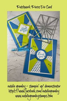 two cards with the words happy new year and an image of a ferris wheel on them