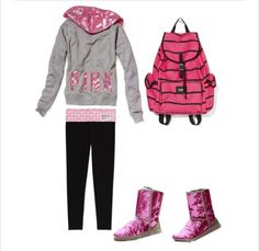 PINK by Victorias Secret. <3 Love Pink Outfits Victoria Secret, Victoria’s Secret Pink Outfits, Victoria's Secret Pink Shoulder Bag, Pink Vs Sweater, Pink Backpack Victoria Secret, Girls Winter Outfits, Victoria Secret Outfits, Camo Outfits, Pink Brand