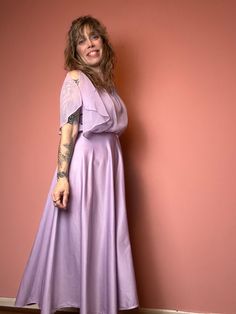 70’s Light Purple Prom Dress by Crushingvintage on Etsy Ships