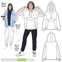 the hoodie jacket is designed to be worn with sweatpants