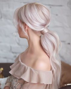 Elegant Ponytail, Heatless Hairstyles, Fast Hairstyles, Easy Hairstyle, Easy Summer Hairstyles, Permanent Hair Color, Elegant Hairstyles, Hair Dos, Blonde Hair Color