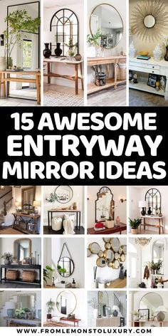 the top ten ways to decorate with mirrors