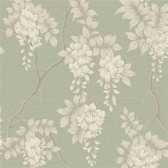 The soft colour palette of the Wisteria wallpaper design brings a sense of freshness, with the sage offering a light green option. It is sure to transform any living space into a serene oasis with its twisting vines and wonderful wisteria branches. Offers a unique colour palette to refresh any room.A special type of removable wallpaper that is designed to stick on the wall and peel off easilyQuick and easy paste the wall application (you apply the paste directly to the wall, no decorating table Sage Freen Wallpaper, Sage Green Wallpaper Accent Wall, Wallpaper That Goes With Evergreen Fog, Sage Peel And Stick Wallpaper, Sage Green Wallpaper Bedroom, Sage Green And Cream Wallpaper, Sage And White Wallpaper, Sage Green Wall Color, Sage Green Floral Wallpaper