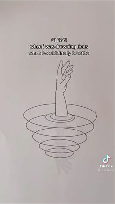 a poster with a hand reaching out from the center of a spiral in black and white