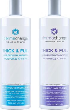 Organic Vegan Hair Growth Shampoo and Conditioner Set - Natural Hair Regrowth with Vitamins -For Men and Women - Sulfate Free (16oz) 16 Fl Oz (Pack of 2) max-height: 520px; max-width: 380px; #NaturalRemediesToStopHairLoss Hair Growth Shampoo And Conditioner, Hair Growth Conditioner, Fragrance Free Shampoo, Natural Hair Regrowth, Argon Oil, Repair Damaged Hair, Shampoo And Conditioner Set, Hair Growth Shampoo