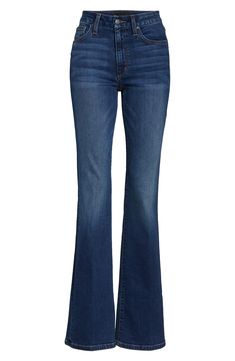 Create an hourglass effect in these high-waist bootcut jeans, designed with innovative, gravity-defying denim technology that lifts and smoothes, Style Name:Joe'S Flawless - Hi Honey High Waist Bootcut Jeans (Stephaney). Style Number: 5871647. Available in stores. Modern Dark Wash Mid-rise Flare Jeans, Dark Wash Flares With Five Pockets, Elegant Mid-rise Flare Jeans, Hi Honey, High Waist Bootcut Jeans, Rok Mini, Outfit Png, Outfit Jeans, T B