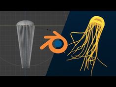 an image of a yellow jellyfish next to a white object with the letter o on it