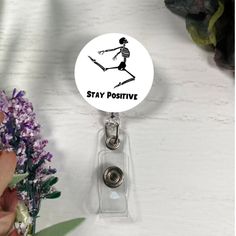 Funny Badge Reel | Er Nurse | Medical Id Badge | Badge Reel | Nurse Gift | Funny Badge Holder | Stay Positive Custom Badge Reels Are A Convenient Way To Wear And Display Id Without Compromising Card Accessibility. Especially Useful For Cards That Need To Be Swiped Or Scanned On A Routine Basis, This Personalized, Retractable Badge Reel Would Make A Great Gift. Badge Reel Details Reel Diameter - 1.5" Retractable Cord Length - 24" 3 Badge Reel Colors - Clear, Black And White Please Message With Ty Funny Badge Reel, Er Nurse, Custom Badges, Paper Gift Box, White Belt, Retractable Badge Reel, Stay Positive