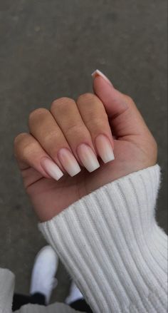 Plain Acrylic Nails, Acrylic Nail Ideas, Plain Nails, Wow Nails, Ombre Acrylic Nails, Simple Gel Nails, Basic Nails, Minimalist Tattoos, Nails Only