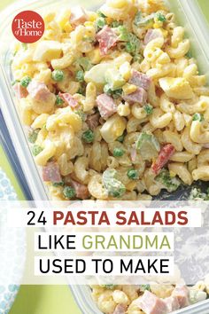 pasta salads like grandma used to make them