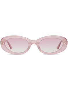 blush pink engraved logo transparent oval frame pink tinted lenses straight arms curved tips These glasses come with a protective case. Light Pink Sunglasses, Coquette Sunglasses, Pink Sun Glasses, Gentle Monster Glasses, Pretty Sunglasses, Gentle Monster Sunglasses, Transparent Sunglasses, Logo Transparent, Fashionable Sunglasses