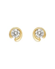 Georg Jensen 18K Yellow Gold 0.40 ct. Diamond Mercy Stud Earrings Simple Diamond Earrings, Diamond Solitaire Earrings, Mini Earrings, 18k Gold Earrings, Solitaire Earrings, Daily Jewelry, Solitaire Studs, Gold Diamond Earrings, Georg Jensen