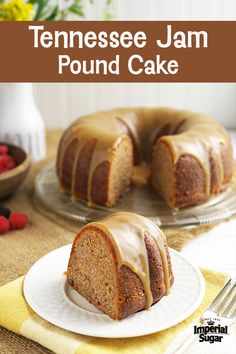 a close up of a bundt cake on a plate