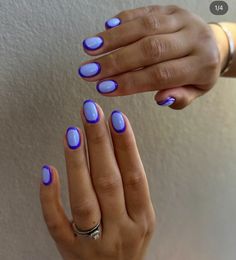 Indigo Nails Inspiration, Acrylic Ideas, Nails Purple, Indigo Nails, Nails Blue, Cute Gel Nails, Nails Gel, Minimalist Nails