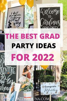 The best grad party ideas for 2022 Graduation Party Checklist, Unique Graduation Party Ideas, Grad Party Ideas, Graduation Centerpieces, Graduation Boards, Graduation Table Decorations, Backyard Graduation Party, Graduation Party Games, Senior Graduation Party