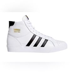 These Adidas Basket Prof Are New Without Tags. Men’s Size 11. Adidas Classic High-top Sneakers For Streetwear, Adidas Basket, Foot Ball, Adidas White, Shoes Adidas, White Adidas, Luxury Life, Adidas Shoes, Adidas Men