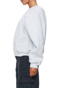 This cozy cotton-kissed sweatshirt is designed in a slouchy silhouette with dropped shoulders. Crewneck Dropped shoulders Ribbed cuffs and hem 65% polyester, 35% cotton Machine wash, dry flat Imported Grey Sweatshirt, Princess Polly, Drop Shoulder, Crewneck Sweatshirt, Crew Neck Sweatshirt, Nordstrom, Crew Neck, Sweatshirts, Grey