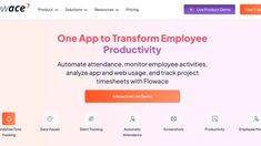 the homepage for an app to transform employee activity