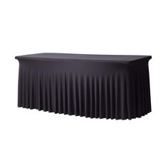 an image of a black table cloth set up