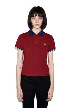 Colour Block Pique Shirt Polo Shirts For Women, Fred Perry Polo Shirts, Pique Shirt, Laurel Wreath, Polo Shirt Women, Shirts For Women, Colour Block, Wimbledon, Girls Wear