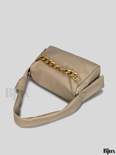 Bjux - Stylish Magnetic Underarm Bag with Chain Décor and Twist Knot Design Pu Bag, Bag With Chain, Knot Design, Twist Knot, Underarm Bag, Olivia Mark, Embellishments, Knot, Twist