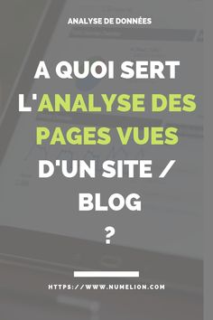 a tablet with the words'analyse des pages'on it and an image of a