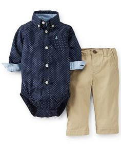 Carter's Baby Boys' 2-Piece Bodysuit & Khakis Set Carters Baby Boys, Carters Baby, Future Children, Baby Boy Fashion, Baby Time, Everything Baby, Future Family, Baby Outfits