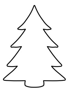 the outline of a christmas tree on a white background