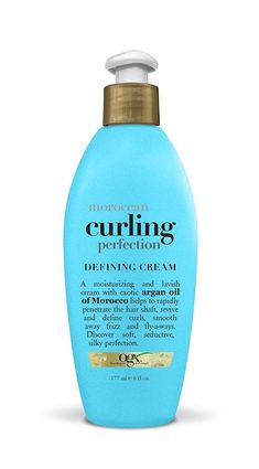 Smooth and define curly hair with this argan oil of morocco curl-defining cream Ideal for all curl types, this anti-frizz cream tames flyaways at it moisturizes to create soft and shiny spirals SMOOTH, DETANGLE, DEFINE: The 6-ounce bottle of OGX Argan Oil of Morocco Curl Perfecting Curl-Defining Cream helps smooth, define and enhance curly hair BOOST CURLS and TAME FRIZZY HAIR: Ideal for all hair textures and curls types , this rich moisturizing curl cream helps eliminate frizz while taming flyaways CURLY HAIR CARE INSPIRED BY NATURE: This precious blend with rich cold-pressed Moroccan argan oil helps moisturize and revive spirals Plus, the citrus-fresh, floral-green and woody scent of this smoothing cream leaves hair smelling irresistibly good NON-HARSH and NOURISHING: Free from parabens, Ogx Argan Oil Of Morocco, Ogx Argan Oil, Best Curl Cream, Define Curly Hair, Ogx Hair Products, Argan Oil Of Morocco, Air Dry Cream, Curl Types, Curl Defining Cream