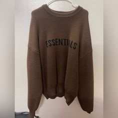 Size L Fits Oversize! No Noticeable Flaws Please Pm For More Pics Or Measurements Sweaters Brown, Fog Essentials, Fear Of God, Brown Sweater, Men Sweater, Man Shop, Knitting, Fast Delivery, Customer Support