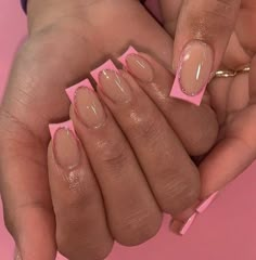 Tapers Square Nails Short, Ombre Overlay Nails, Shorties Nails Square French Tip, Short Arclyc Nail Ideas, Shorties Nails Square Design, Tapered Square Nails Short, Nail Overlay Ideas, Short Tapered Square Nails, Plain Acrylic Nails