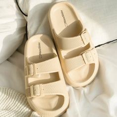 New With Tags - The Pillow Sandals By Pillow Slides, Sandstone, Us 5-6, Eu 35/36 Like Walking On Pillows Offers Relief From Foot, Joint, Back, And Hip Pain. Pillow Slides, Slide Shoes, The Pillow, Hip Pain, Slides Shoes, Walk On, On Shoes, Women's Shoes Sandals, Shoes Sandals