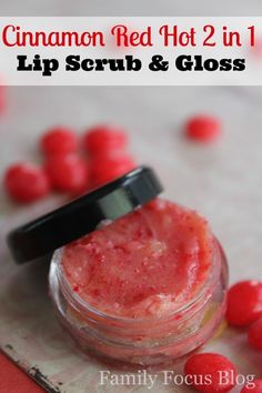 lip exfoliator Homemade Lip Gloss Recipe, Homemade Lip Gloss, Lip Gloss Recipe, Diy Beauty Gifts, Lip Scrub Homemade, Homemade Moisturizer, Red Hots, Lip Care Routine, Healthy Lips