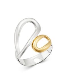 Ippolita 18K Yellow Gold & Sterling Silver Chimera Small Bypass Ring Bypass Ring, Metal Rings, Silver Gold, Gold Rings, Silver Jewelry, Jewelry Accessories, Yellow Gold, Gemstones, Sterling Silver