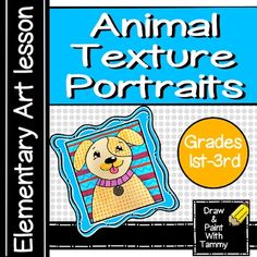 an animal texture portrait is shown with the text, grade 1 - 3 and third grade