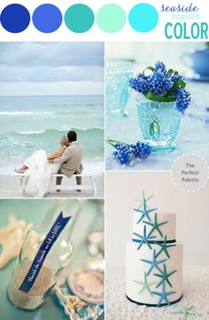 blue and green wedding color scheme