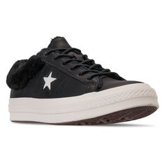 Heritage Styling And Classic Comfort Make These New Without Box Converse One Star Ox Faux Fur Casual Sneaker An Everyday Essential. The Clean Low-Top Looks Just As Good With Jeans And Leggings As It Does With Skirts And Dresses. Supple Leather Upper For Style Synthetic Fiber Faux Fur Accent At Collar Lace-Up Low-Top Sneaker Ortholite Insole For A Cushy Feel Traction Pattern On The Rubber Sole For Grip Style No. 162601c Leather And Synthetic Fiber Faux Fur Upper; Rubber Sole Skirts And Dresses, Converse One Star, Heritage Fashion, One Star, Womens Wedges, And Dresses, Mens Gift Sets, Womens Converse, Pump Sandals