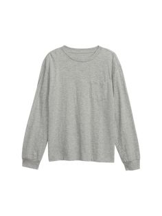 Kids Uniform Lived-In Khakis | Gap Gap Relaxed Fit Tops With Pockets, Gap Long Sleeve Tops With Pockets, Fall Crew Neck T-shirt With Pockets, Casual Crew Neck Top With Sleeve Pocket, Cotton Crew Neck Tops With Sleeve Pocket, Everyday Fall T-shirt With Pockets, Gap Casual Gray Tops, Casual Gray Gap Tops, Casual Gray Tops From Gap