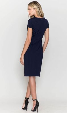 Capture that striking presence and get everyone's attention in Poly USA 8774. This sophisticated dress is tailored from jersey fabric and crafted with clean seams to emphasize your curves. It exhibits short sleeves paired with a fully enclosed back that is secured with zipper closure. The skirt boasts a sheath silhouette in a knee-length hem that adds flair to this charming dress. Look fashionably chic and fabulous in this formal cocktail dress by Poly USA 8774. Models are wearing Navy, Emerald Fitted Prom Dresses, Sheath Gown, Trumpet Dress, Formal Cocktail Dress, Beaded Bodice, Sophisticated Dress, Mermaid Evening Dresses, Dress Xl, Dress Purchase