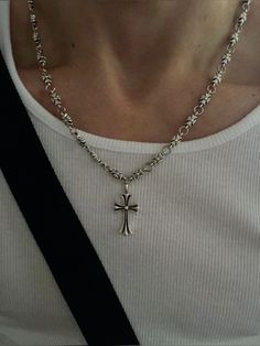 Chrome Hearts Cross Necklace, Chrome Heart Necklace, Chrome Hearts Necklace, Chrome Hearts Jewelry, Heart Cross Necklace, Pinterest Wardrobe, Edgy Jewelry, Pierced Jewelry, Jewelry Lookbook